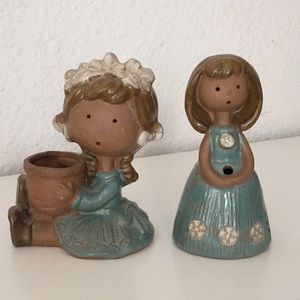 Vintage KIC Japan Ceramic Vase Planter Figurine